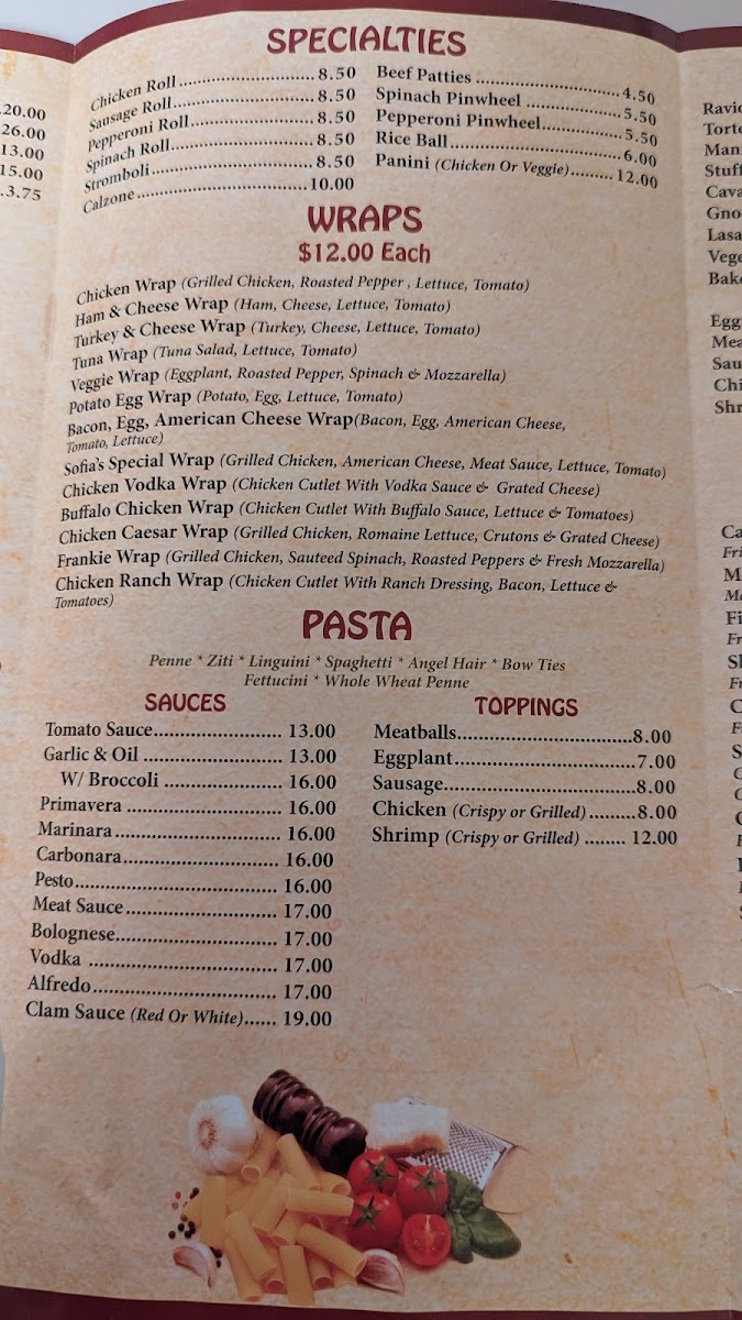 Sofia's Pizza Menu - Image 6